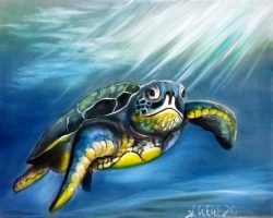Blaue Schildkröte