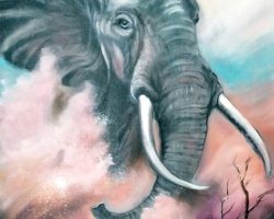 Wilder Elefant