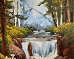 Ruhiger Wasserfall