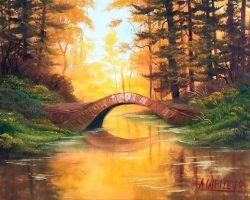 Brücke im Herbst