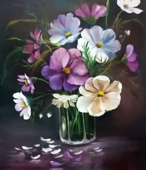 Blumen im Glas, 40 x 50 cm, 50,00 €