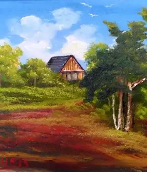 Haus in der Heide, 20 x 30 cm, 40,00 €