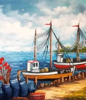 Rote Boote, 50 x 60 cm, 120,00 €