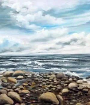 Steine am Meer, 50 x 60 cm, 90,00 €