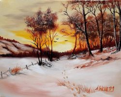 Spuren im Schnee