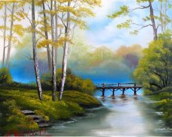 Brücke am Teich