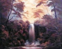 Sepiawasserfall